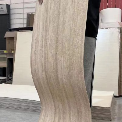 Quick Installation Arc-Shaped Wall Panel Soft Stone Artificial Travertine Waterproof Fireproof for Household Commercial Use