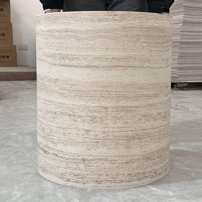 Yellow Wood Vein Artificial Stone Flexible 3D Travertine Stone Eco-Friendly Waterproof Fireproof Wall Panels Decoration